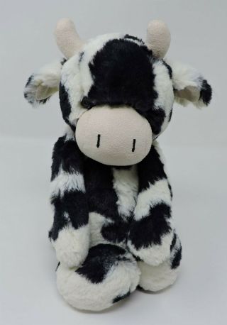 Jellycat Bashful Cow Plush Black White 12 " Soft Toy Medium Stuffed Animal