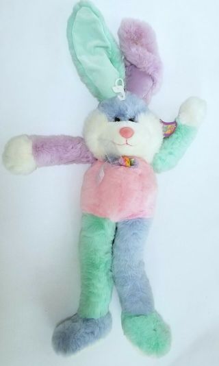 47 " Rainbow Pastel Bunny Plush Soft Expressions Easter Rabbit Jumbo Large Huge