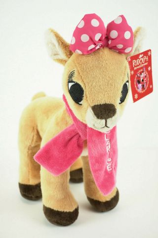 Dan Dee 12 " Clarice Rudolph The Red Nosed Reindeers Girlfriend Stuffed Plush