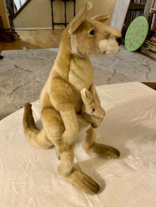 17” Fao Schwarz Kangaroo Joey Plush Posable Wire Toy Stuffed Animal