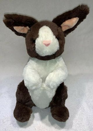 Gund Borders Chocolate Brown & White Bunny Rabbit 46719 Stuffed Animal Plush
