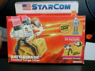Vintage 1986 Starcom Battlecrane W/ Sgt.  Bob Anders By Coleco Nib