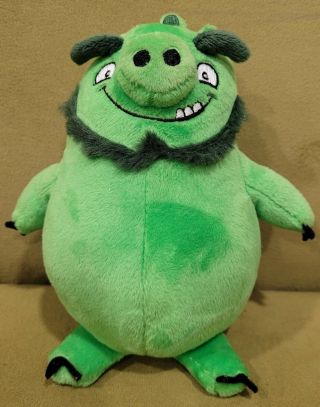 Angry Bird Movie 6 " Green Pig Plush Rovio Stuffed Animal No Sound Leonard Beard