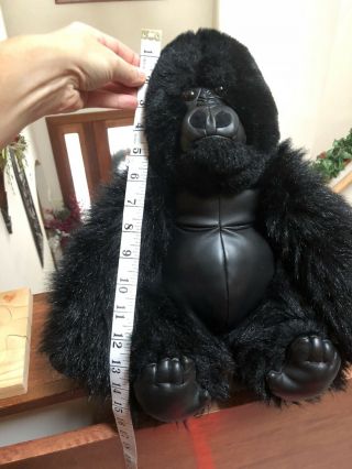 Discovery Channel 15 " Sitting Plush Black Gorilla Stuffed Animal Realistic Look