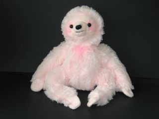 Dan Dee Pink Sitting Sloth Plush Toy 15 "