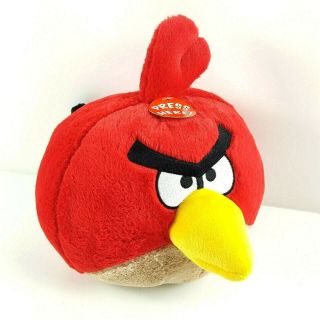 Angry Birds Plush Rovio Red Bird 8 " With Sound And Tag Commonwealth Toy