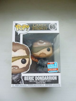 Funko Pop - Got - Game Of Thrones - Beric Dondarrion 65 - Nycc 2018 Exclusive