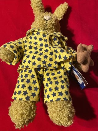 1996 Hush Little Baby Bunny Rabbit Pajamas Teddy Bear Plush 13”