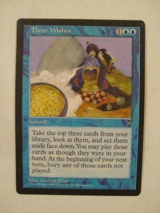 Three Wishes Visions Lp Magic The Gathering Card Reserved List