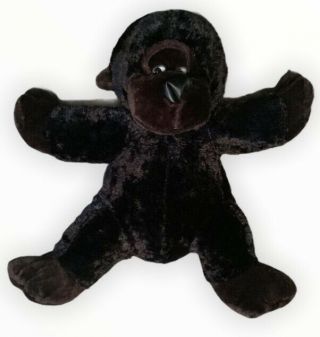 Dan Dee Black Brown Gorilla Monkey Plush 14 " Soft Furry Stuffed Animal Toy
