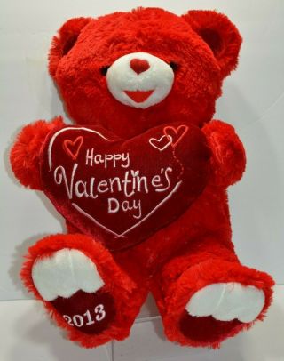 Sweetheart Teddy Bear Red Large 20 " Plush Dan Dee 2013 Happy Valentine 