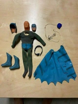 Captain Action Vintage Batman Suit Belt Cowl Mask Cape Ideal 1966 - See Details