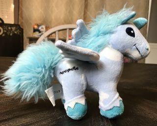 Vhtf 6 " Retired Neopets Plush Blue & White Cloud Uni Unicorn Pegasus (85)