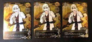 Naruto Ccg Shiho Cipher Invasion Full Art Promo X3 Play Set Naruto Card