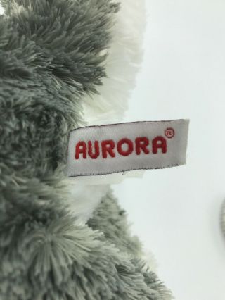 Aurora HUsky Flopsie Plush Siberian Alaskan Dog Stuffed Animal Gray White b2 3
