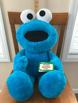 1996 Tyco Jim Henson Jumbo 26” Cookie Monster Sesame Street Toy Plush