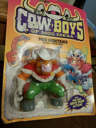 Vintage 1991 Wild West Cow - Boys Of Moo Mesa Moo Montana Cowboys