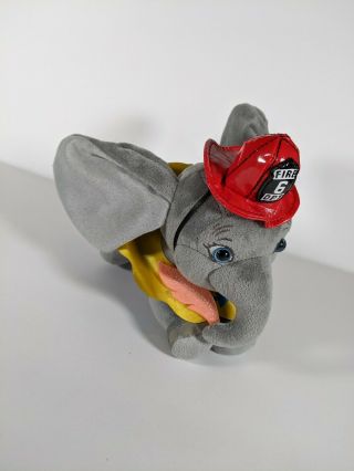 Dumbo Plush Stuffed Animal Fireman Hat Walt Disney Movie 7 " Elephant Firefighter