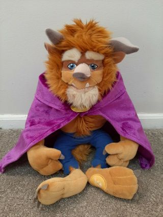 Disney Store Beauty And The Beast 12 " Plush Stuffed Animal Purple Cape