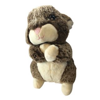 Standing Bunny Rabbit Plush 10 " Stuffed Animal Brown & White Walmart Soft Cuddly