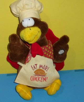Thanksgiving Chicken Dance Musical Animated Plush Turkey Eat More Chicken Dandee