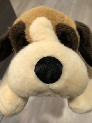 15 " Russ Berrie St Bernard Brown Bean Plush Puppy Stuffed Animal Dog