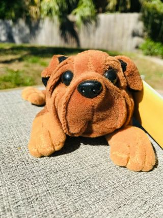 Floppy Friends Wrinkles Plush Bean Bag 1997 Stuffed Animal Toy Puppy Dog