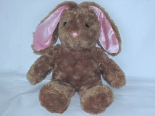 Dan Dee Collectors Choice Bunny Rabbit Brown And Pink Plush Toy 13 "