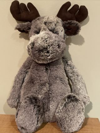 Jellycat London Plush Marty The Moose 12 " Soft Stuffed Animal Toy Brown