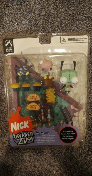 Palisades Toys Invader Zim Series Two Doggie Disguise Gir Figure Dog Nick 2005