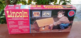 Vintage Lincoln Logs Real Wood Log Cabin Lc 160 Dura - Craft 1996