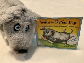 Walter The Farting Dog Plush Gray Puppy Sound Merrymakers 8” With Tags