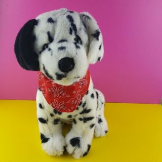Kelly Toy Plush Dalmatian Stuffed Animal Dog 15 " Red Bandana C4