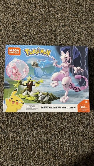 Mega Construx Pokémon Mew Vs.  Mewtwo Block 341 Piece Fvk77