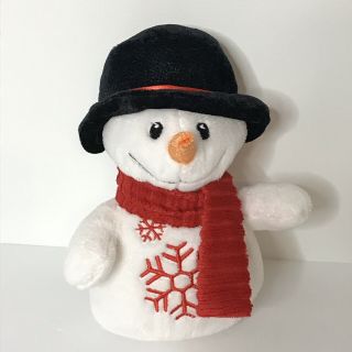 Dan Dee Collector Choice Snowman Plush Beanie Stuffed Toy Hat Scarf 2015 7 " Tall