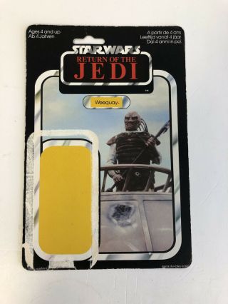 Vintage Star Wars Weequay Rotj Palitoy 65 Card Back From 1983