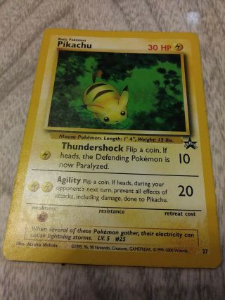 Pokemon Pikachu 27 Black Star Promo 2001 Lp
