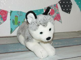 Animal Alley Husky Siberian Malamute Gray Wolf Puppy Dog Plush Stuffed Toy 13 "