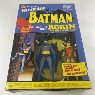 Dc Direct Silver Age Batman And Robin 2003 Deluxe Action Figure Set Box