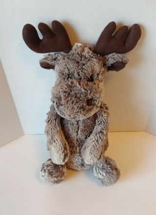 Jellycat London Plush Marty The Moose 12 " Soft Stuffed Animal Toy Gift Brown
