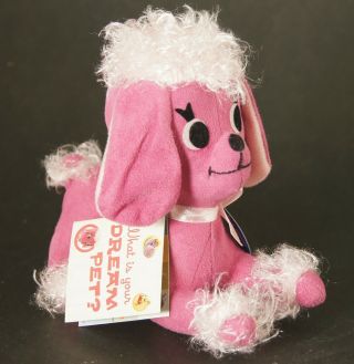 Vintage Dakin Dream Pets 6 " Pink French Poodle Dog Stuffed Animal Toy With Tags