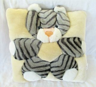 12 " T.  W.  I.  E.  1998 Angel Toy Corp Square Cat Pillow Stuffed Animal Plush