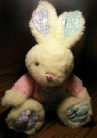 Plush Yellow Rabbit Kids Of America Pink Sweater Stuffed Animal Easter Bunny 76