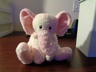 Baby Gund Sprinkles Elephant Plush Pink White 8 " 58118 Lovey Stuffed Animal
