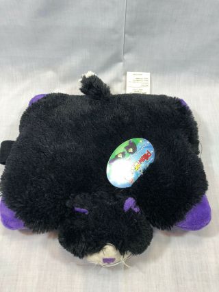 Pillow Pet Pee Wee - Curious Cat - Stuffed Animal Purple Black Kitty Kitten 3