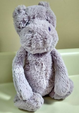 Jellycat Lilac Bashful Hippo Plush Soft Toy Stuffed Animal 12 " Lavender Purple