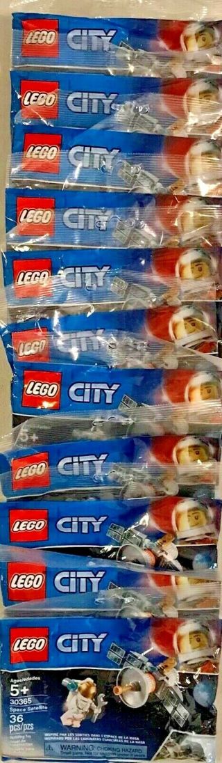 Lego City 30365 - Space Satellite & Astronaut Polybags Set Of 11