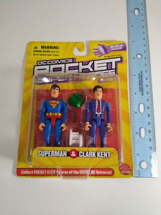 Dc Direct Pocket Heroes Superman & Clark Kent Figures Series 2