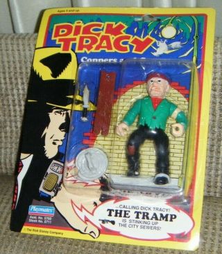 1990 The Tramp Action Figure Dick Tracy Disney Playmates Mip