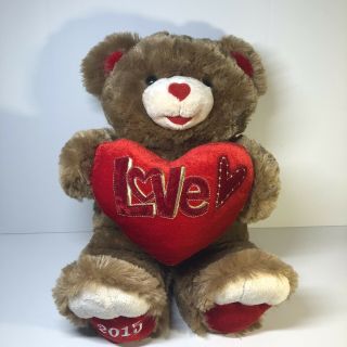 18 " Plush 2015 Love Teddy Bear Doll Dan Dee Sweetheart Teddy Valentine 
